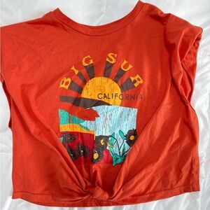 Orange Big Sur Graphic Crop top T-Shirt